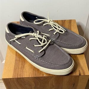 Toms Charcoal Canvas Boat Shoes